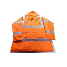 Grippe-Orange-Jacke mit Baumwolle